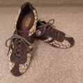 Coach Shoes | Coach Signature Logo/Canvas Brown Suede Sz 7 Remonna Tennis Shoe Style # A1946 | Color: Brown/Tan | Size: 7