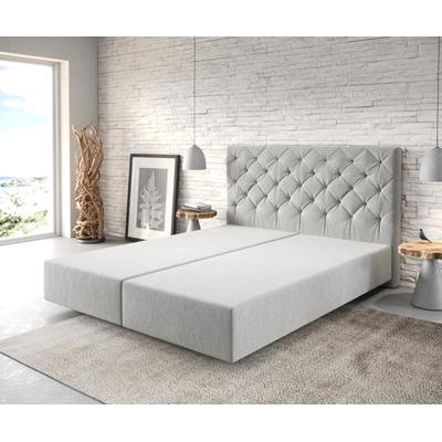 DELIFE Boxspringgestell Dream-Great 160x200 cm Mikrofaser Silbergrau, Bettgestelle Image