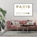 House of Hampton® Paris to LA Road Sign Marble by Oliver Gal - Wrapped Canvas Textual Art Print Canvas, in White | 36 H x 24 W x 1.5 D in | Wayfair