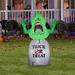 Gemmy Industries Ghostbusters Slimmer w/ Tombstone Inflatable Polyester in Gray/Green | 59.84 H x 43.3 W x 20.87 D in | Wayfair G-227213