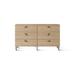 Omosa House Archie 6 Drawer 56" W Solid Wood Double Dresser Wood in Orange | 56 W in | Wayfair W30-109677F05R02