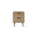 Omosa House Olea 2 - Drawer Solid Wood Nightstand Wood in Brown | 22.25 H x 18.25 W x 18.25 D in | Wayfair W30-108821F17
