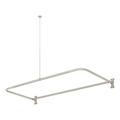 Signature Hardware 54" Brass D-Shaped Shower Rod Enclosure w/ Ceiling Support Brass in Gray | 37.25 H x 54 W x 27 D in | Wayfair 466793