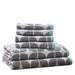 Intelligent Design Lita Cotton Jacquard Bath Towel 6 Piece Set 100% Cotton in Gray | 28 W in | Wayfair ID91-523