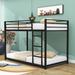 Eastmont Twin Over Twin Standard Bunk Bed by Isabelle & Max™ Metal in Black | 53 H x 41 W x 77 D in | Wayfair CA1C71968297456F87166B3DF365D0A2