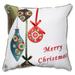 Pillow Perfect Merry Christmas Ornaments Red Green 16.5-inch Throw Pillow