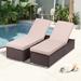 Royalcraft 2 Pieces PE Rattan Wicker Outdoor Chaise Lounges