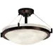 Justice Design Group Clouds Ring Round Semi-Flushmount Light - CLD-9681-35-DBRZ-LED3-3000