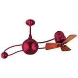 Matthews Fan Company Brisa 2000 Ceiling Fan - Body Finish: Rubi - Blade Color: Solid Mahogany Wood - B2K-RED-WD