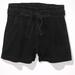 American Eagle Outfitters Shorts | Mom Paper Bag Jean Shorts From American Eagle Nwt | Color: Black | Size: 00