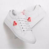 Adidas Shoes | Adidas Originals White Nizza Trefoil Heart Logo Casual Sneakers | Color: Pink/White | Size: 9