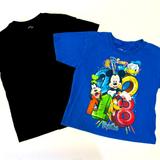 Disney Shirts & Tops | 3/$15 (Sz 6/7) Disney & Solid Black Bundle Of 2 Boys Summer Tees | Color: Black/Blue | Size: 6b