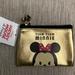 Disney Bags | Disney Tsum Tsum Minnie Cartoon Limited Design Gold Pouch | Color: Gold | Size: Os
