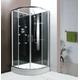 900x900mm AquaTech Modern Quadrant Shower Room Cubicle Enclosure Cabin WITH MASSAGE JETS (Black),900x900,877-90X90