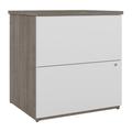 Ridgeley 28W 2 Drawer Lateral File Cabinet in silver maple & pure white - Bestar 152600-000144