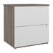 Universel 28W Standard 2 Drawer Lateral File Cabinet in silver maple & pure white - Bestar 165600-000144