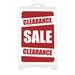 MT Displays Sidewalk Clearance Sale Sign Plastic in White | 44.69 H x 28.94 W x 26.77 D in | Wayfair UPSP310024X9102