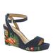 J. Renee Vaani Wedge Sandal - Womens 10 Blue Sandal W