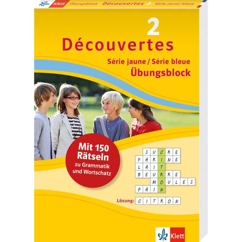 Découvertes Übungsblock / Découvertes 2 Jaune/Bleue - Übungsblock 2. Lernjahr, Kartoniert (TB)