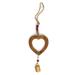 Handcrafted Wood Heart Chime, with Recycled Iron Bell