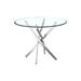 Contemporary Round Clear Dining Glass Table