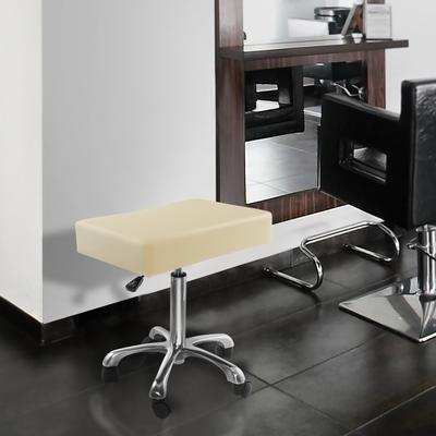 Rolling Hydraulic Salon Stool with Large Adjustable Seat