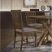 Side Chair (Set of 2) Dining Chairs Tan Linen & Weathered Oak