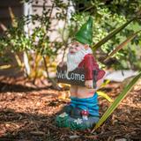 Alpine Corporation 22" Tall Outdoor Garden Gnome Yard Statue Decoration