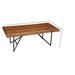 Acaia Wood Coffee/Cocktail Table with Metal Legs Brown