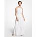 Michael Kors Eyelet Cotton Halter Dress White XS