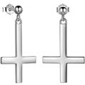 Free People Jewelry | Cross Earrings Solid 925 Sterling Silver Gold Plated Unisex Upside-Down Cross | Color: Gold/Red/Silver | Size: Various