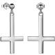 Free People Jewelry | Cross Earrings Solid 925 Sterling Silver Gold Plated Unisex Upside-Down Cross | Color: Gold/Red/Silver | Size: Various