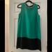 Kate Spade Dresses | Green And Black Kate Spade Shift Dress. Jeweled Collar Detail. | Color: Black/Green | Size: 8