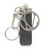 Louis Vuitton Accessories | Louis Vuitton Black Taiga Leather Silver Logo Keychain Bag Charm Pendant 3lk412s | Color: Black | Size: 1.5"L X 0.1"W X 5"H