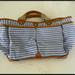 J. Crew Bags | J Crew Striped Tote W/ Leather Accents | Color: Blue/White | Size: Os