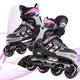 Hikole Verstellbare Inline-Skates für Erwachsene Frauen Männer Teens Inline-Rollschuhe für Outdoor Indoor-Klingen Rollschuhe für Mädchen und Jungen, 6065, Rosa, XL(EU 41-44)