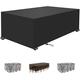 Garden Furniture Cover Rectangle 123x61x72cm Black 420D Heavy Duty Waterproof Furniture Cover Large Outdoor Sofa Cover Weather Resistant Outdoor Furniture Cover