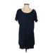 Kensie Casual Dress - Shift: Blue Print Dresses - Women's Size Small