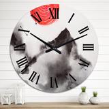 East Urban Home Oversized Wall Clock Metal in Black/Red | 29 H x 29 W x 1 D in | Wayfair 42B451A004BF4664B1DA416DDE8F0D9E