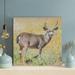 Loon Peak® Brown Deer Standing On Grass 2 - 1 Piece Square Graphic Art Print On Wrapped Canvas in Brown/Yellow | 16 H x 16 W x 2 D in | Wayfair