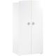 Armoire chambre bebe 2 portes - Boutons etoile gris - New Basic - Gris - Baby Price