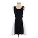 Rosie Harlow Casual Dress - A-Line Scoop Neck Sleeveless: Black Solid Dresses - Women's Size X-Small