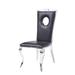 Irregular Design Post-Modern Style PU & Stainless Steel Side Chair with Cabriole Front Leg (Set-2)