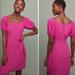 Anthropologie Dresses | Anthropologie Maeve Dress Size 12 Fuschia Faux Wrap Short Sleeve $148 | Color: Pink/Red | Size: 12