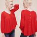 Anthropologie Tops | Anthropologie Eri + Ali Button Back Swing Top Red Size Xl | Color: Red | Size: Xl