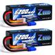 Zeee 4S Lipo Battery 14.8V 80C 6200mAh Hard case Battery with EC5 Connector for Car Truck Tank RC Buggy Truggy Racing Hobby (2 Packs)