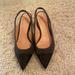 J. Crew Shoes | Jcrew Slingback Wool/Patent Leather Heels | Color: Black/Gray | Size: 8.5