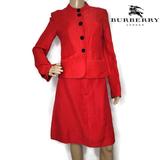 Burberry Jackets & Coats | Burberry Red Blazer And Skirt Set Spring 2005. Linen And Silk Size 6. | Color: Red | Size: 6