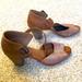 Anthropologie Shoes | Anthropologie Coque Terra Peep Toe Heels, Rose Gold And Brown Size 38 Eu | Color: Brown | Size: 38 Eu/ 8 Us