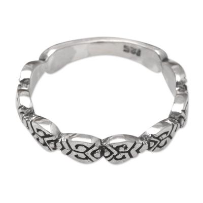 Honest Truth,'Handcrafted Sterling Silver Band Ring from Bali'